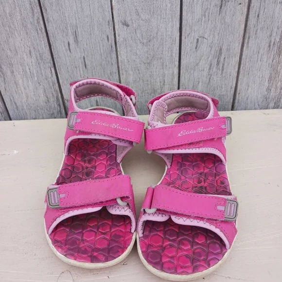 Eddie Bauer Girls 2M Sandals Cascade Hot Pink & Purple Adjustable Hook and Loop‎ - Picture 3 of 9